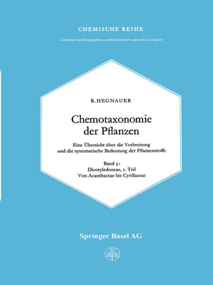 cover image of Chemotaxonomie der Pflanzen